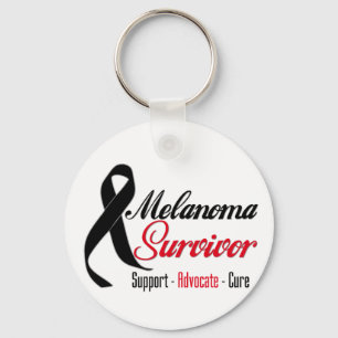 Melanoma Survivor Ribbon Key Ring