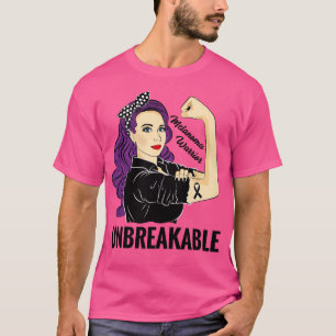 Melanoma Warrior Awareness Skin Unbreakable Suppor T-Shirt