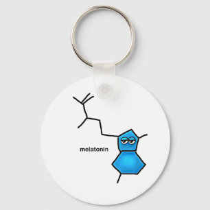 Melatonin Neurotransmitter Key Ring
