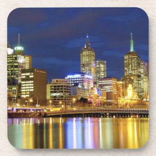Melbourne, Australia. A nighttime view of the 2 Coaster