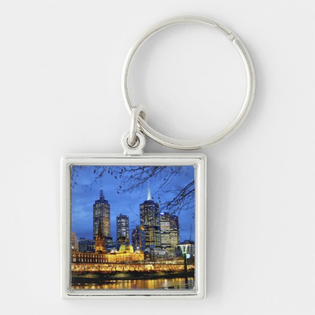 Melbourne, Australia. A nighttime view of the Key Ring (Front)