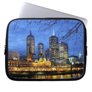 Melbourne, Australia. A nighttime view of the Laptop Sleeve