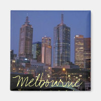 Melbourne Australia at night photography magnet