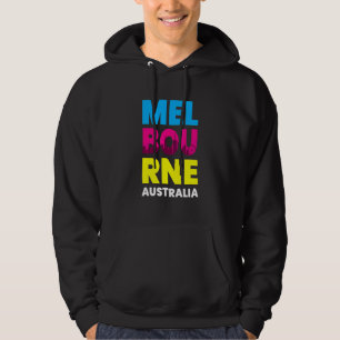 Melbourne Australia Australian City Skyline Colorf Hoodie