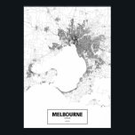Melbourne, Australia (black on white, custom) Poster<br><div class="desc">Intricate posters of cities outlined only by their roads in beautiful detail. Routelines artwork copyright (c)2015 Nicholas Rougeux. Map data outside the US is (c) OpenStreetMap (http://www.openstreetmap.org) contributors, CC BY-SA (http://creativecommons.org/licenses/by-sa/2.0/). Learn more at www.Routelines.com</div>