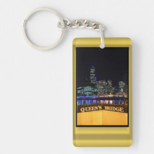Melbourne Australia CBD Night Lights Key Ring