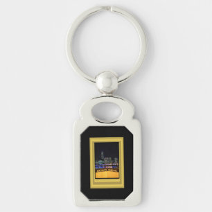 Melbourne Australia CBD Night Lights Key Ring
