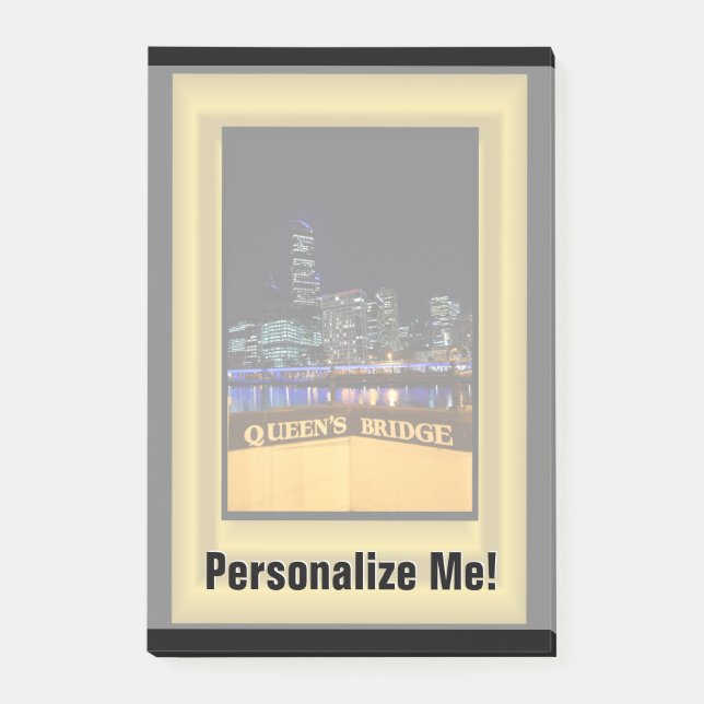 Melbourne Australia CBD Night Lights Post-it Notes (Front)