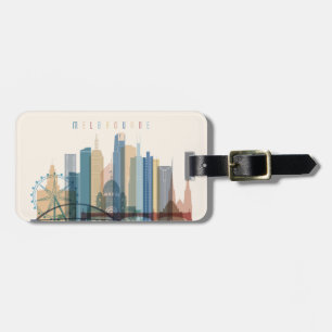 Melbourne, Australia City Skyline Luggage Tag