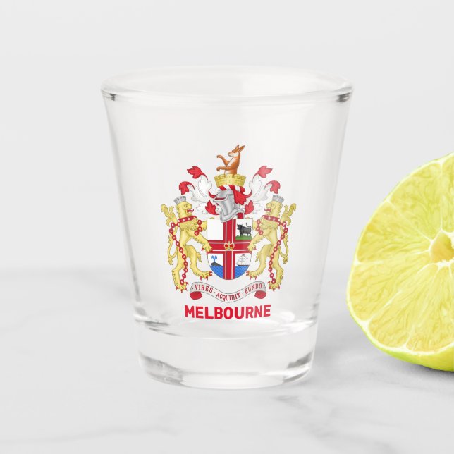 Melbourne, Australia - coat of arms Shot Glass (Front)