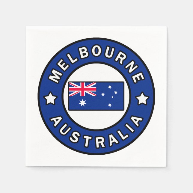 Melbourne Australia Napkin (Front)