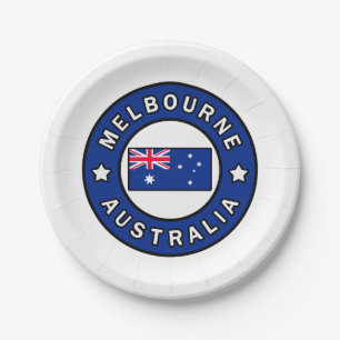 Melbourne Australia Paper Plate