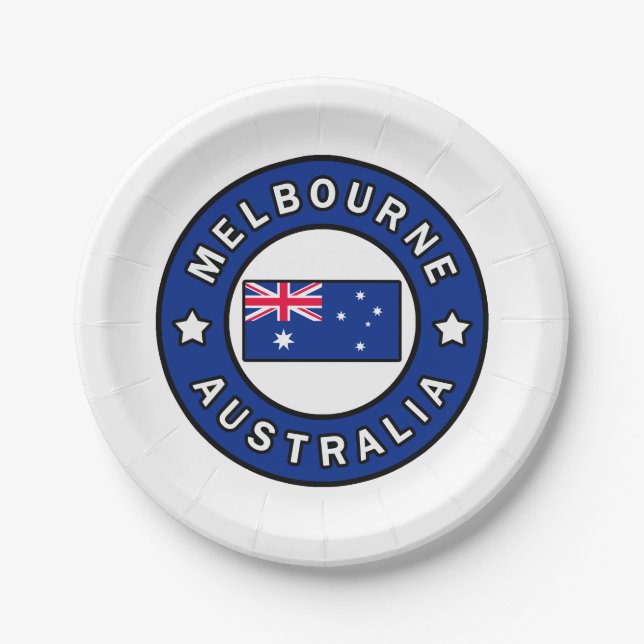 Melbourne Australia Paper Plate (Front)