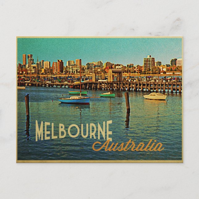 Melbourne Australia Postcard (Front)
