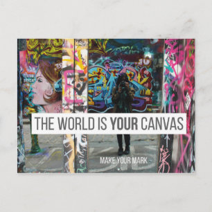 Melbourne (Australia) Quote Postcard - Graffiti