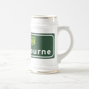 Melbourne, Australia Road Sign Beer Stein