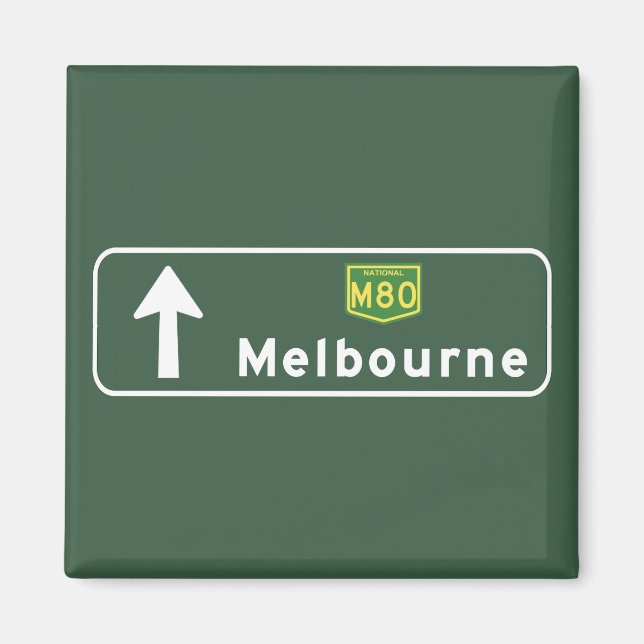 Melbourne, Australia Road Sign Magnet (Front)