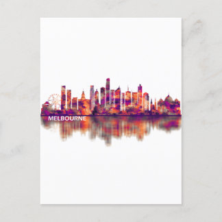 Melbourne Australia Skyline Invitation Postcard