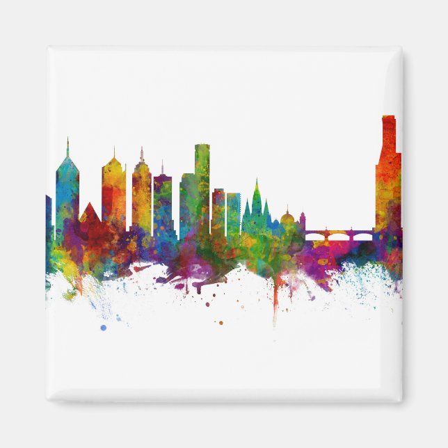 Melbourne Australia Skyline Magnet (Front)