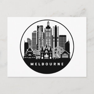 Melbourne Australia Skyline Postcard