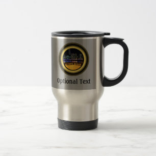 Melbourne Australia Skyline with City Lights Travel Mug