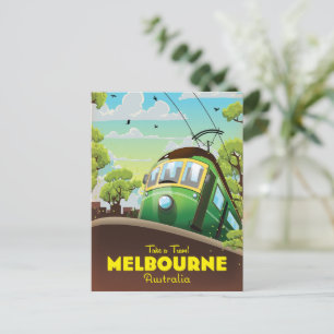Melbourne Australia Tram Invitation Postcard