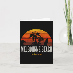 Melbourne Beach Florida Fl Palms Vacation Surf Sun Card