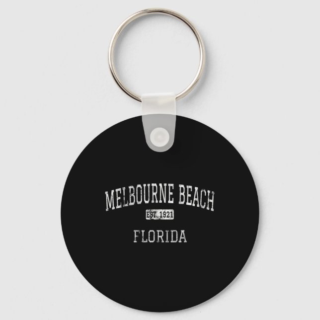 Melbourne Beach Florida Fl Vintage  Key Ring (Front)
