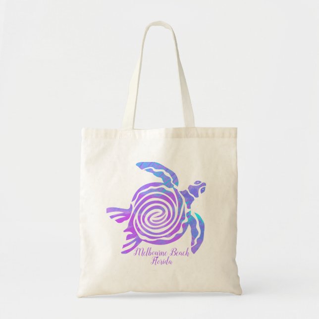 Melbourne Beach Florida Sea Turtle Tote Bag (Front)