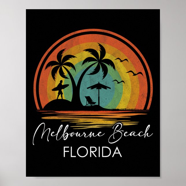 Melbourne Beach Florida Summer Vacation Tropical S Poster (Front)