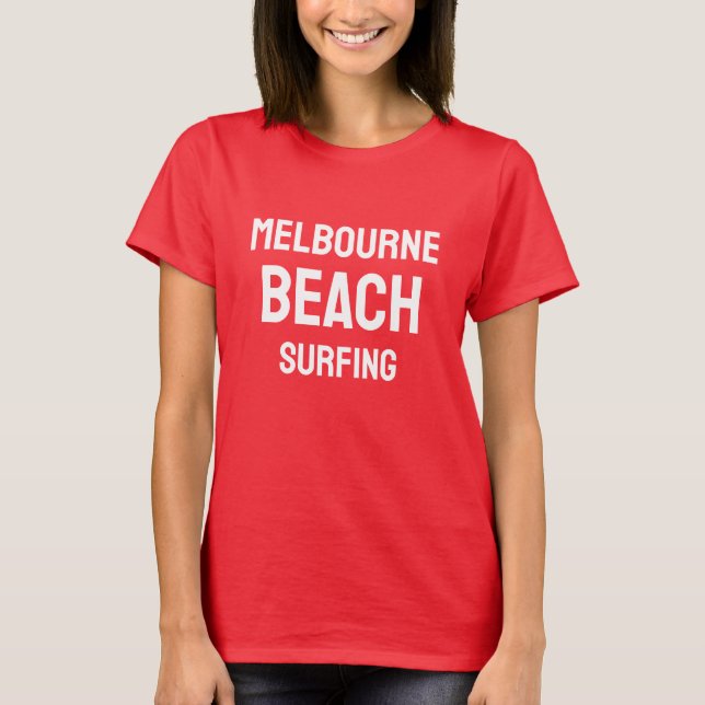 Melbourne Beach Florida Surfing T-Shirt (Front)