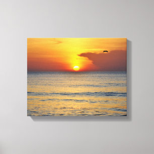 Melbourne Beach Sunrise Wrapped Canvas