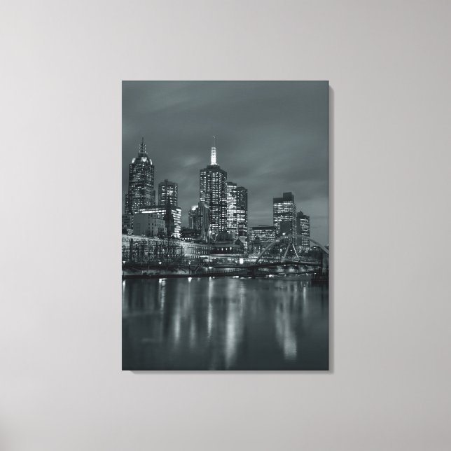 Melbourne by night canvas print (Front)