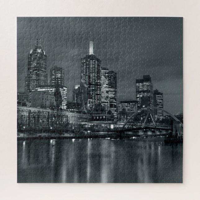 Melbourne by night jigsaw puzzle (Vertical)