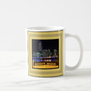 Melbourne City Lights Queen's Bridge Souvenir Coffee Mug