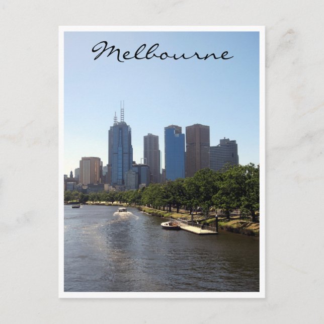 melbourne city skyline postcard (Front)
