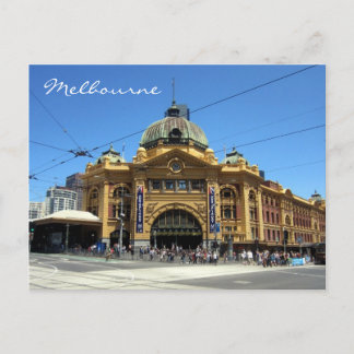 melbourne flinders station postcard
