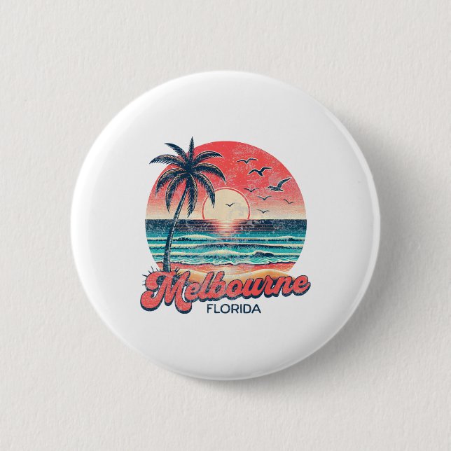 Melbourne Florida  6 Cm Round Badge (Front)