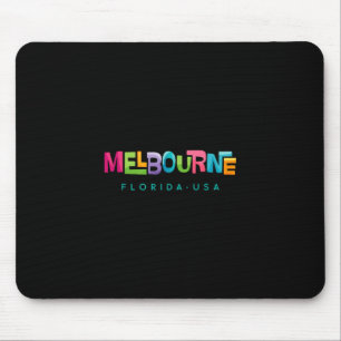 Melbourne Florida Retro Tropical Design Mouse Pad