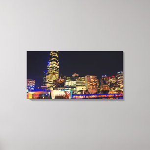 Melbourne in night canvas print