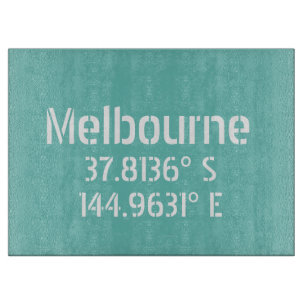 Melbourne Latitude Longitude  Cutting Board
