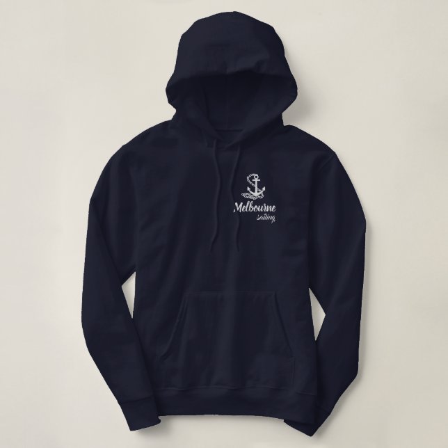 Melbourne Sailing - Maritime Style Sports Wear Hoodie (Design Front)