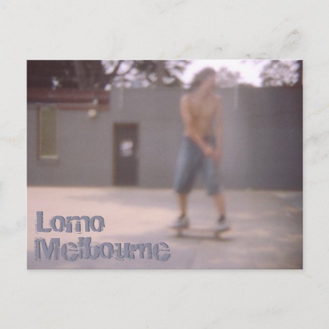 Melbourne Skateboarder Lomography Postcard (Front)