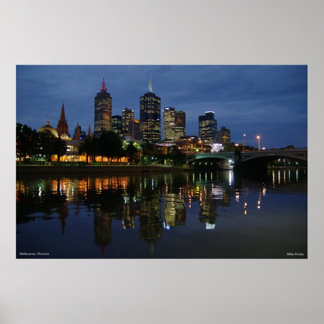 Melbourne Skyline Poster (Front)