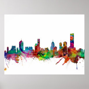 Melbourne Skyline Poster