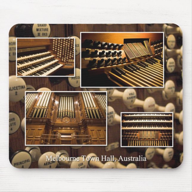 Melbourne Town Hall pipe organ Mouse Pad (Front)
