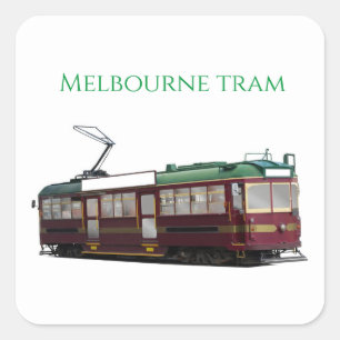 Melbourne tram square sticker