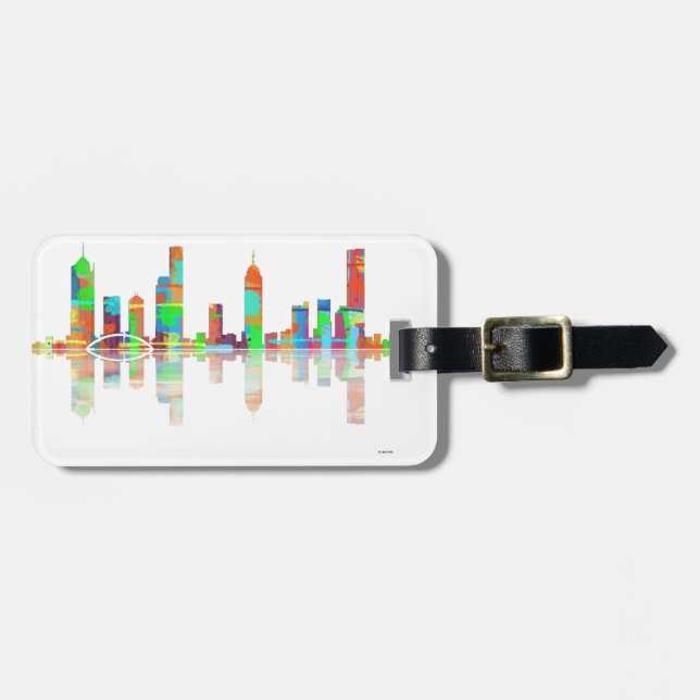 Melbourne Vic Skyline Luggage Tag (Front Horizontal)