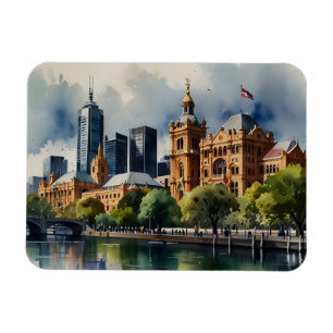 Melbourne watercolor art magnet