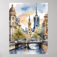 Melbourne watercolor art